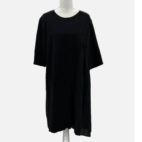 COS Mixed Media Sweater & Pleated Woven Dress in Black - Size Medium - Picture 2 of 8